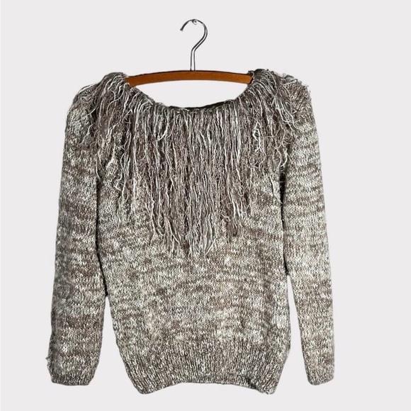 Bonnie and Bill Sweaters - VTG Oatmeal Sweater Size S Boho Bohemian Lagenlook Neurtal